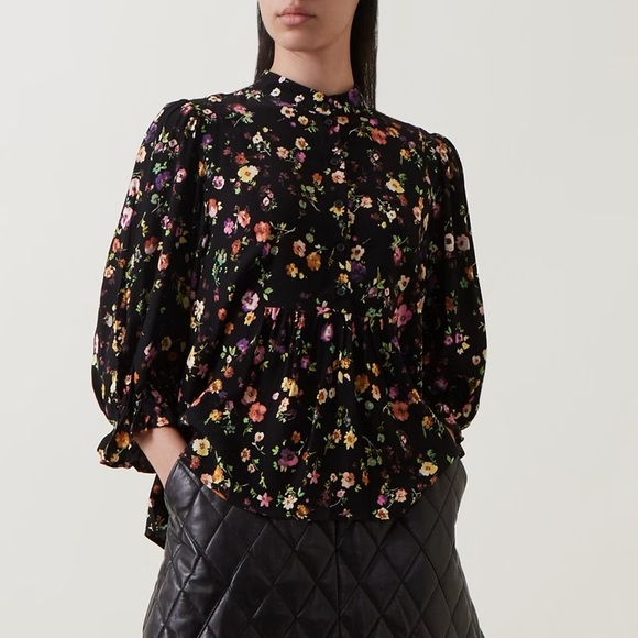 SELECTED FEMME | slfjyn floral print blouse | size 34 - Picture 1 of 6